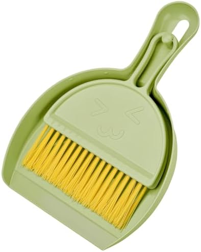 RYPET Mini Dustpan and Brush Set, Small Pet Cage Cleaner(Green)