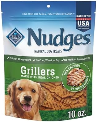 Blue Buffalo Nudges Grillers Chicken Dog Treats, 10 oz