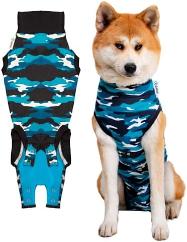 Suitical Recovery Suit Dog, Large, Blue Camouflage