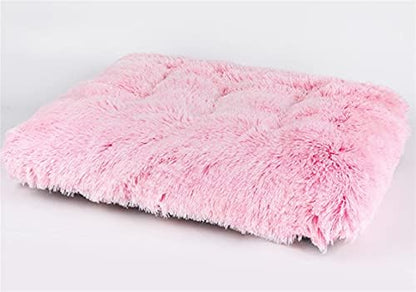 Long Plush Calming Pet Bed Cuddler Pet Bed Gradient Pink L