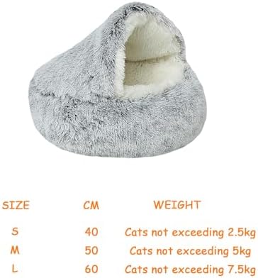 Cat Houses,Cat Beds for Indoor Cats,Cat Sleeping Bag,Small Cat Bed,Cat Condo,Cat Houses & Condos,Winter Warm Shell Semi-Closed Cat Litter Box,Pet Cat Bed,Semi-Enclosed Cat Litter Box