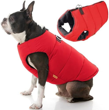 Gooby Padded Vest Dog Jacket, Solid Red, X-Small