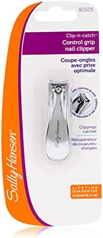 Sally Hansen Beauty Tools, Clip N' Catch-Control Grip Nail Clip with Catcher , 1 Count (Pack of 1)