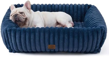 Bedsure ComfyFleece™ Dog Bed Medium Large Size Dog Washable，30in Night Blue