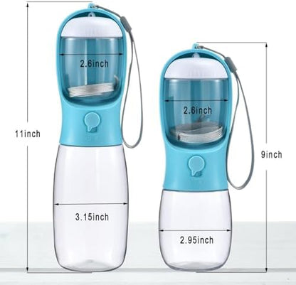 Cibaabo Dog Water Bottle Portable with Food Container & Filter for Travel