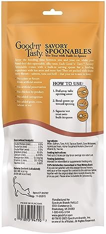 Good 'n' Tasty Savory Spoonables Cat Treat, Salmon Tuna Krill, 6 Count
