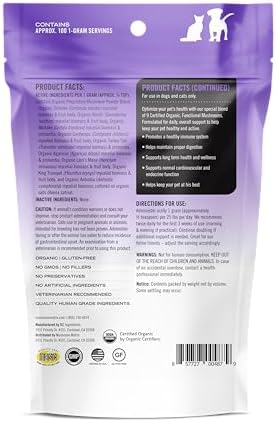 Om Mushroom Matrix Pet - Canine | Healthy Pet | USA Grown Human-Grade Organic Mushroom Powder Pet Supplement | Daily Functional Immune Support for Dogs & Cats | 100 Grams, 3.5 oz