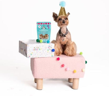 Lord Jameson Confetti Cake Soft & Chewy Certified Organic Dog Treats for Small Breeds - Peanut Butter & Coconut - Small Bite, No-Bake Recipe, Gluten-Free, Preservative-Free - Made In USA - 3 oz