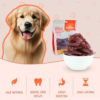Annika Duck Ring Dog Chew Treat Natural Pet Snack