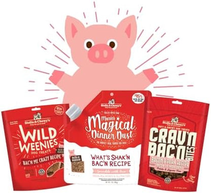 Stella & Chewy's Training Dog Treats - Crav'n Bac'n Soft Bacon & Pork Bites - Premium USA Made - Low Calorie Rewards - 8.25oz