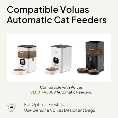Voluas Pet Food Desiccant Bags for Automatic Feeders 8 Pack