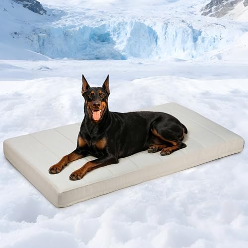 Cooling Dog Bed for 2XL Large Dogs, QMAX>0.5 Waterproof Pet Beds
