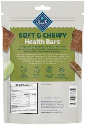 Blue Buffalo Health Bars Chicken & Apples Soft & Chewy Treats, 9 oz