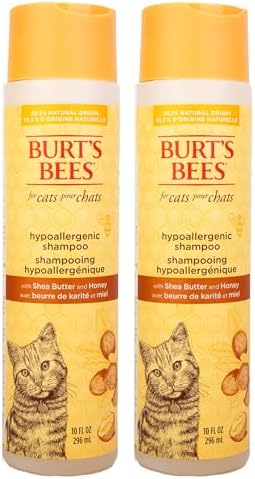 Burts Bees for Pets Hypoallergenic Cat Shampoo, Unscented, 10 Fl Oz, 2-Pk