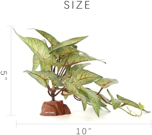 Reptile Fake Plants Terrarium Decor fit Leopard Gecko Snake