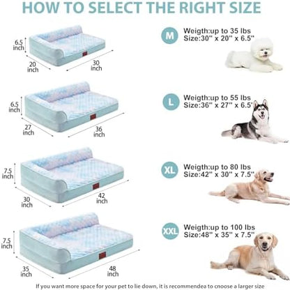 BFPETHOME Orthopedic Washable Dog Bed, Sleeping Couch for Large Senior Dogs