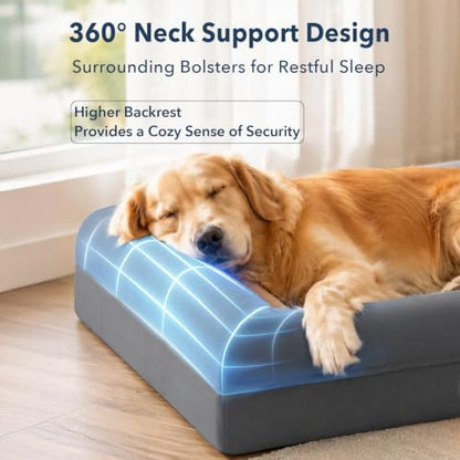 XL Orthopedic Waterproof Dog Bed for Extra Large Size Dogs