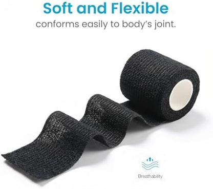 WePet Pet Wrap, Self-Adhesive, Only Sticks to Itself, Non-Woven Tape for Dog Legs, Paws, Wounds, First Aid Cohesive Gauze for Horse, Cat, Bird, Animal, 6 Rolls, 2 Inch, Solid Color