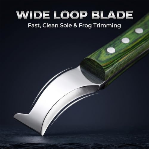 Premium Loop & Hoof Knife Set with Brass End, 9 Inch