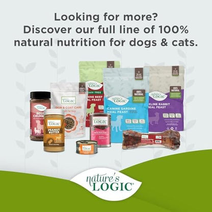 Nature's Logic 100% Natural Pine Pellet Cat Litter - Dust-Free, Unscented, Biodegradable - Safe for Cats, Kittens, Reptiles & Small Pets - Highly Absorbent - 24lb (2,12lb)