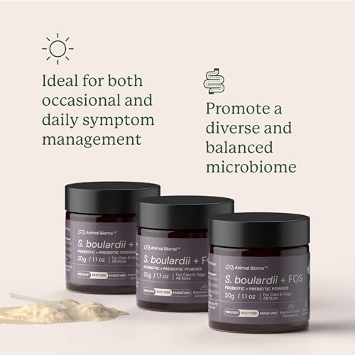 Animal Biome Dog & Cat Probiotics, Gut Rescue, S Boulardii + FOS Powder 60g