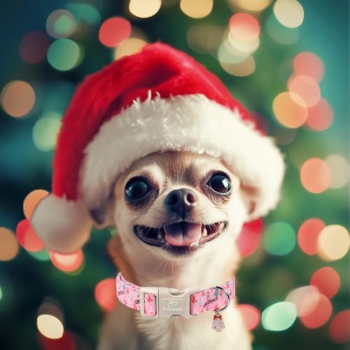 Christmas Tree Dog Collar for Medium Dogs, Cute Girl Dog Collar