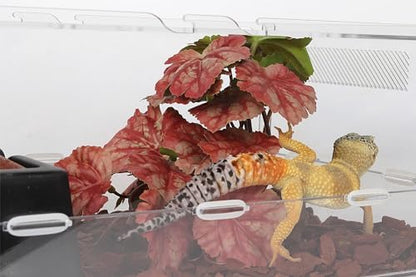 Pink Heuchera Reptile Plants Terrarium Decor for Snake Gecko Tank