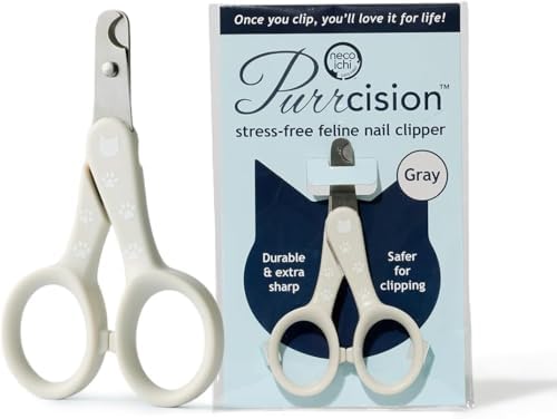 Necoichi Purrcision Stainless Steel Cat Nail Clipper, Made in Japan (Gray)