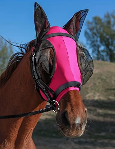 Horse Fly Mask with Ears, Fly Mask for Horses, Breathable Mesh