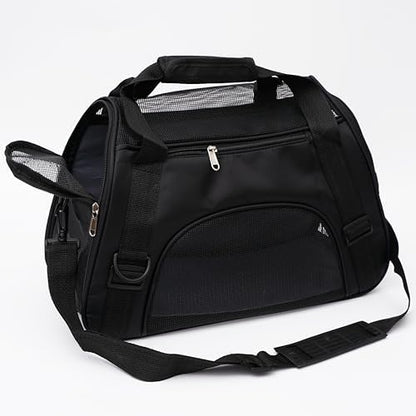 MuchL Pet Carrier Soft-Sided Carriers for Cat Carriers Dog Carrier for Small Medium Cats Dogs Puppies Pet Carrier Airline Approved Cat Dog Pet Travel Carrier (Small, Black)