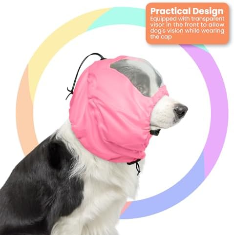 Nanaki Adjustable Shower Caps for Dogs Ears Dog Ear Covers for Bath, Shower Cap Reusable Waterproof Ear Covers for Dogs, Dog Ear Protection for Bath Dog Bath Ear Protection Bathing Grooming Swimming