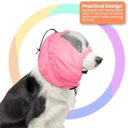 Nanaki Adjustable Shower Caps for Dogs Ears Dog Ear Covers for Bath, Shower Cap Reusable Waterproof Ear Covers for Dogs, Dog Ear Protection for Bath Dog Bath Ear Protection Bathing Grooming Swimming