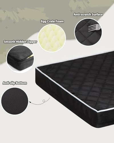 NUPIDA Orthopedic XL Dog Crate Beds Large Sized with Washable Cover, 41x27