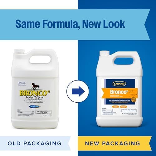 Farnam Bronco E Fly Spray for Horses, Dogs & Premises 128 oz Refill