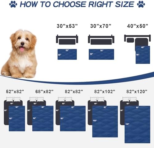 Smiry Waterproof Dog Bed Cover, Reversible Pet Blanket for Sofa Couch