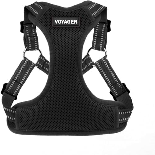 Voyager Step-in Flex Adjustable Dog Harness - Black, Medium