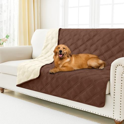 Smiry Waterproof Dog Bed Cover, Reversible Pet Blanket for Sofa Couch