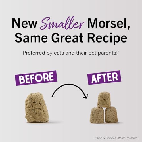 Stella & Chewy's Freeze-Dried Raw Cat Dinner Morsels - Premium Duck & Goose Recipe with 98% Cage-Free Poultry-& Organs - Natural Grain-Free Cat-& Kitten Food - Made in USA - 18 oz,(Pack of 2)