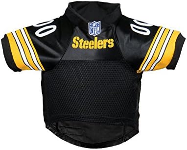 Littlearth NFL Pittsburgh Steelers Premium Pet Jersey, Team Color, Medium