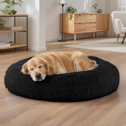 Dog Beds Large Sized Dog and Cats, 32in Pet Beds for Large Pet (Black)