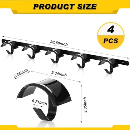 Zonon 4 Pcs Bridle Rack for Horse Wall Mount, Horse Tack Bulk, Five Hooks