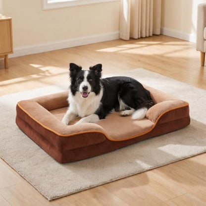 DUMOS 35x25 Inch Orthopedic Dog Bed for Indoor Use, XL Couch Bed