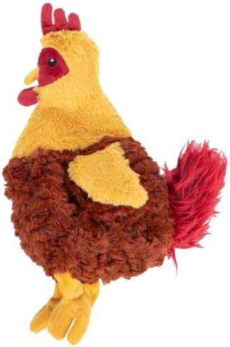 Best Pet Supplies Interactive Squeaky Dog Toy - Crinkle Chicken, Red