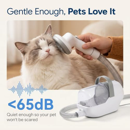 Dog Grooming Vacuum, 6-in-1 Pet Grooming Kit with Nail Grinder