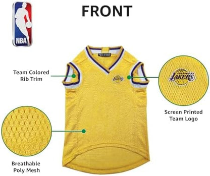NBA Los Angeles Lakers Dog Jersey, Medium - Tank Top Basketball Pet Jersey