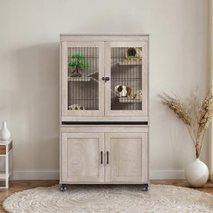 unipaws Ferret Cage with Storage and Ramp, Large Vertical Hamster Cage