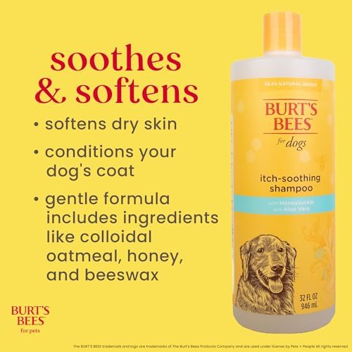 Burt's Bees for Pets Itch Soothing Dog Shampoo, Honeysuckle, 32 Fl Oz, 2-Pk