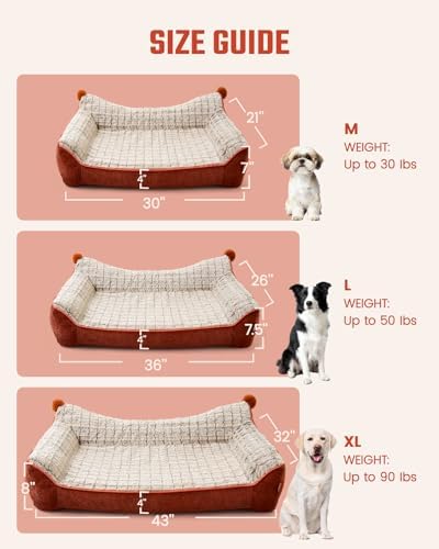Orthopedic Dog Beds Couch Large Sized Dogs, 36" L