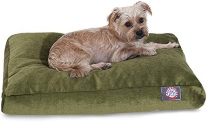 Majestic Pet Rectangular Dog Bed, Medium, 36x29x4 in, Washable, Fern