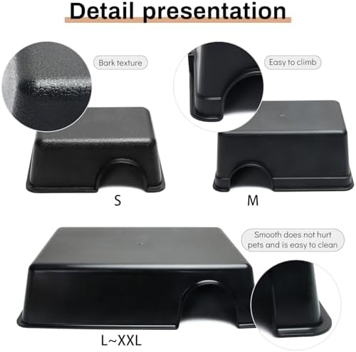 Reptile Hide Box - Provides Security and Safety for Geckos and Snakes, Easy to Clean, Small Size (5.8" x4.3" x 2.2").